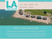 Tablet Screenshot of lakeallure.com